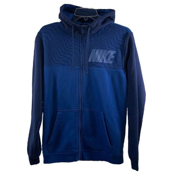 Nike Blue Hoodie Zip Up Jacket Size S - Picture 1 of 9